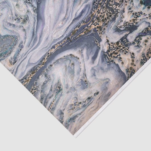 Marmoreffekt-blaues Seidenpapier (Ausschnitt)