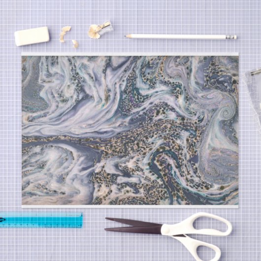 Marmoreffekt-blaues Seidenpapier (Handwerk)