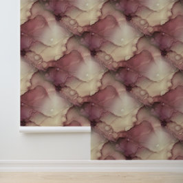 Marmoreffekt Dusty Rose Europäische Ästhetik Tapete