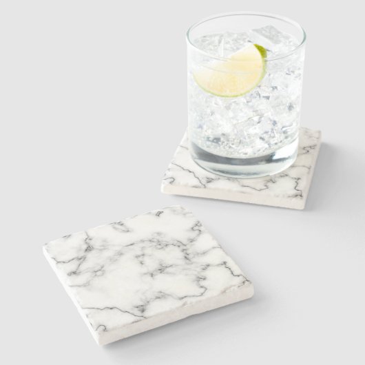 Marmoreffekt grau-weiß steinuntersetzer (Seitenansicht)