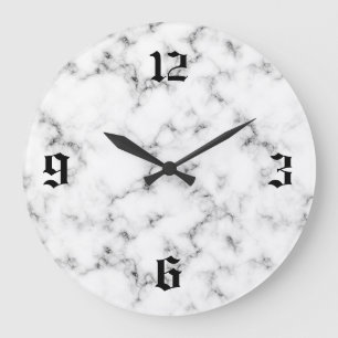 Marmoreffekt Große Wanduhr