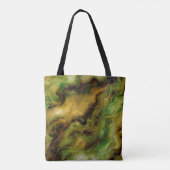 Marmoreffekt in Grün und Gold Tasche (Rückseite)