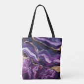 Marmoreffekt lila über die gesamte Tasche (Rückseite)