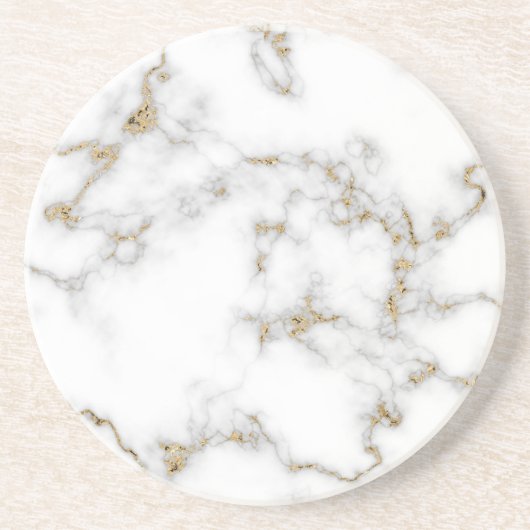 Marmoreffekt mit Golddetails Getränkeuntersetzer (Vorne)