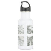 Marmoreffekt personalisierte Wasserflasche (Rückseite)