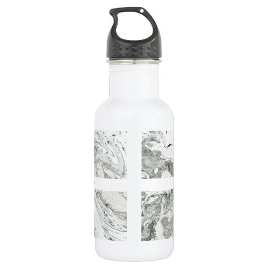 Marmoreffekt personalisierte Wasserflasche (Rückseite)