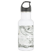 Marmoreffekt personalisierte Wasserflasche (Vorderseite)