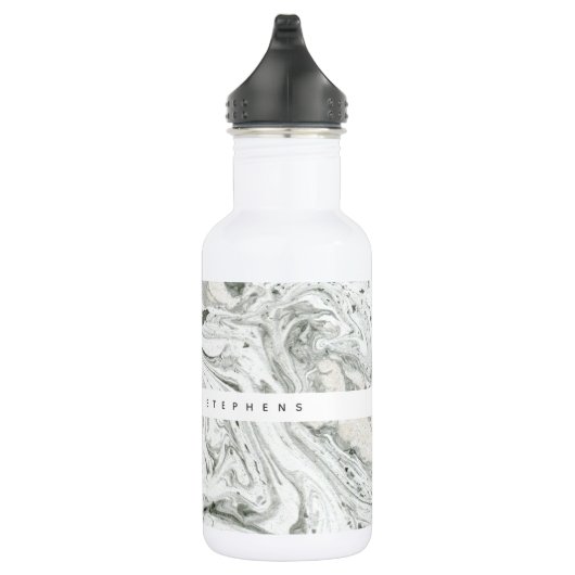 Marmoreffekt personalisierte Wasserflasche (Rechts)
