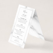 Marmoreffektblätter Hochzeitsmenü (Vorderseite)