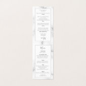Marmoreffektblätter Hochzeitsmenü (Außenseite Aufgefaltet)
