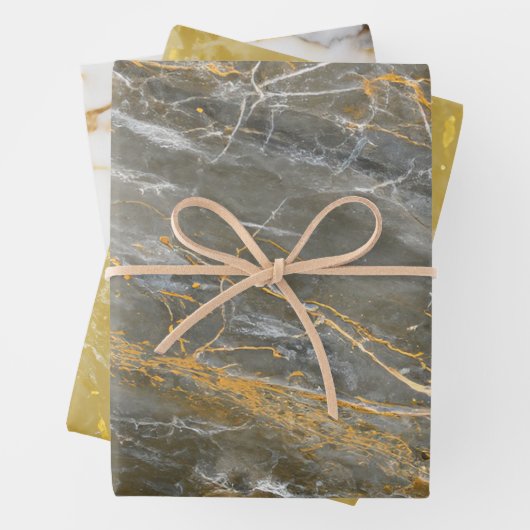 Marmoreffektpapier Geschenkpapier Set (Beispiel)