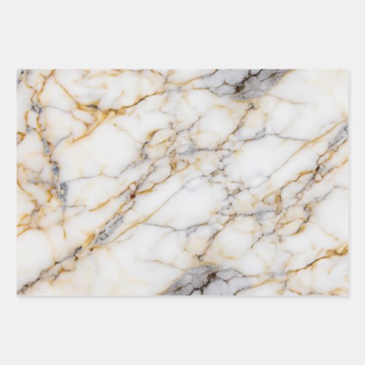 Marmoreffektpapier Geschenkpapier Set (Vorderseite 3)