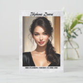 Marmoreiskarte - Beipackzettel | QR-Code Einladung (Stehend Vorderseite)