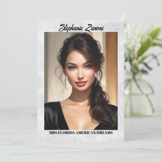 Marmoreiskarte - Beipackzettel | QR-Code Einladung (Stehend Vorderseite)