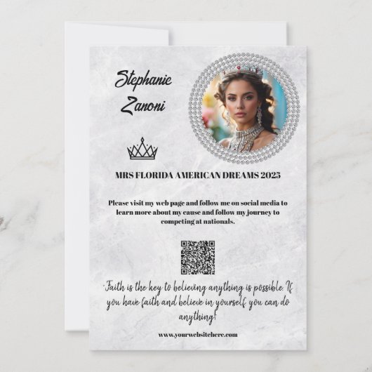 Marmoreiskarte - Beipackzettel | QR-Code Einladung (Rückseite)