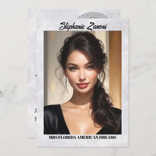 Marmoreiskarte - Beipackzettel | QR-Code Einladung (Vorne/Hinten)