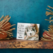 Marmorerinnerung Beibehalten Foto für Haustiere Fotoplatte (Seite)