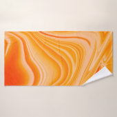 Marmorfarbe farbig. Orangefarbenes Marmormuster Badehandtuch (Badehandtuch)