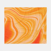 Marmorfarbe farbig. Orangefarbenes Marmormuster Fleecedecke (Vorderseite (Horizontal))