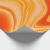 Marmorfarbe farbig. Orangefarbenes Marmormuster Geschenkpapier (Ecke)