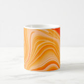 Marmorfarbe farbig. Orangefarbenes Marmormuster Kaffeetasse (Mittel)