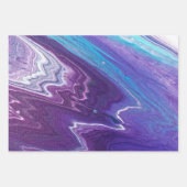 Marmorfarben, gemischt blau, Lila, rosa Geschenkpapier Set (Vorderseite 2)