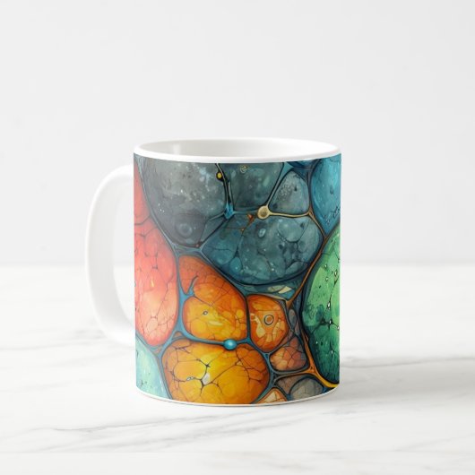 Marmorfarben Kaffeetasse (Vorderseite Links)