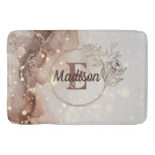 Marmorfarben mit Glitzer-Akzenten Badematte (Vorderseite)