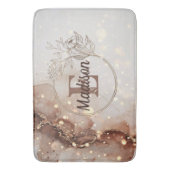 Marmorfarben mit Glitzer-Akzenten Badematte (Vorderseite Vertikal)