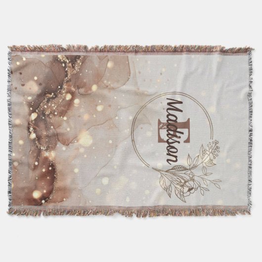 Marmorfarben mit Glitzer-Akzenten Decke (Vorderseite)