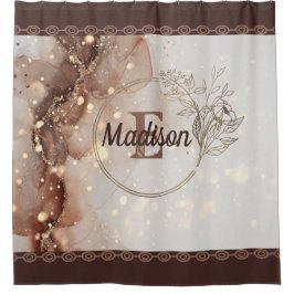 Marmorfarben mit Glitzer-Akzenten Duschvorhang