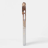 Marmorfarben mit Glitzer-Akzenten iPhone Hülle (Linke Seite)