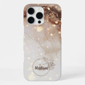 Marmorfarben mit Glitzer-Akzenten iPhone Hülle (Rückseite)