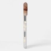 Marmorfarben mit Glitzer-Akzenten iPhone Hülle (Rechte Seite)