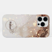 Marmorfarben mit Glitzer-Akzenten iPhone Hülle (Rückseite (Horizontal))