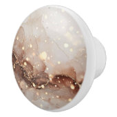 Marmorfarben mit Glitzer-Akzenten Keramikknauf (Rechts)