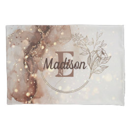 Marmorfarben mit Glitzer-Akzenten Kissenbezug