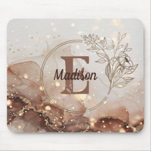 Marmorfarben mit Glitzer-Akzenten Mousepad