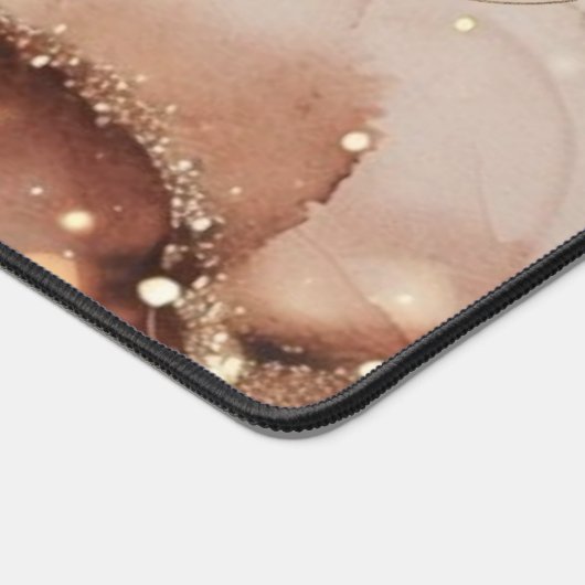 Marmorfarben mit Glitzer-Akzenten Schreibtischunterlage (Ecke)