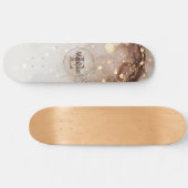 Marmorfarben mit Glitzer-Akzenten Skateboard (Horizontal)