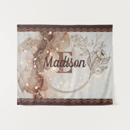 Marmorfarben mit Glitzer-Akzenten Wandteppich