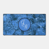 Marmorfarben mit Initialen oder Monogramm Schreibtischunterlage (Vorderseite)