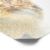 Marmorfarben Türkis und Gold Poster (Ecke)