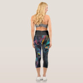 Marmorfarbene Farbe Capri Leggings (Rückseite)