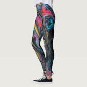 Marmorfarbene Farbe Leggings (Links)