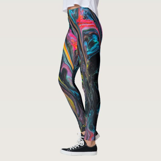 Marmorfarbene Farbe Leggings (Links)