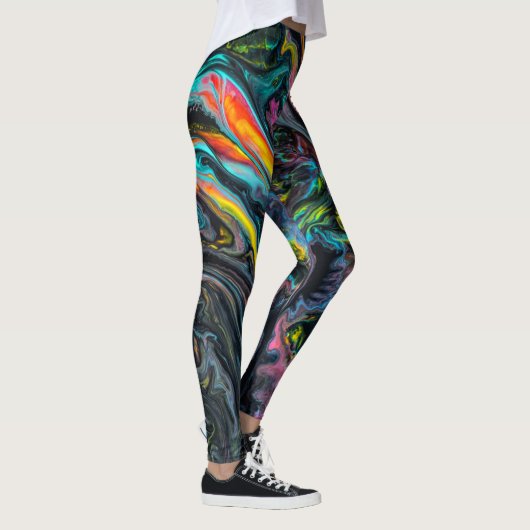 Marmorfarbene Farbe Leggings (Rechts)