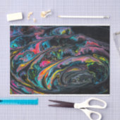 Marmorfarbene Farbe schwarz Seidenpapier (Handwerk)