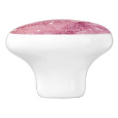 Marmorfarbenes rosa Muster Keramikknauf (Seitenansicht)
