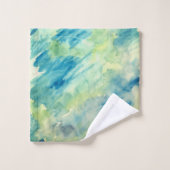 Marmorfarbenes Set an der Küste Boho Badetuch (Waschlappen)